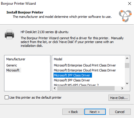 ubuntu choose ppd file for printer
